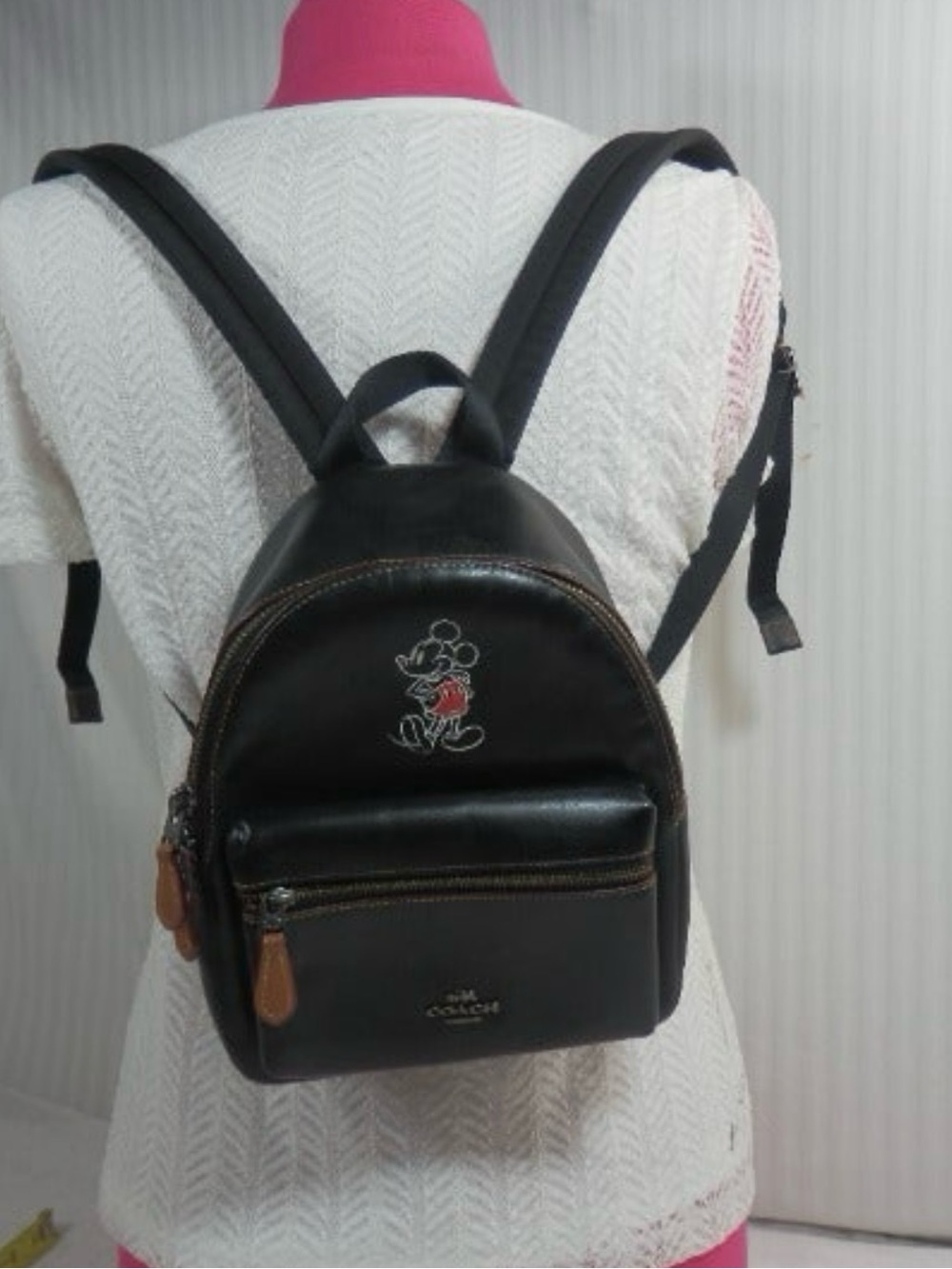 Coach Black Mickey Mouse Backpack